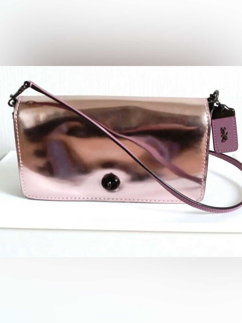 Coach 1941 Metallic Leather Dinky Bag EUC